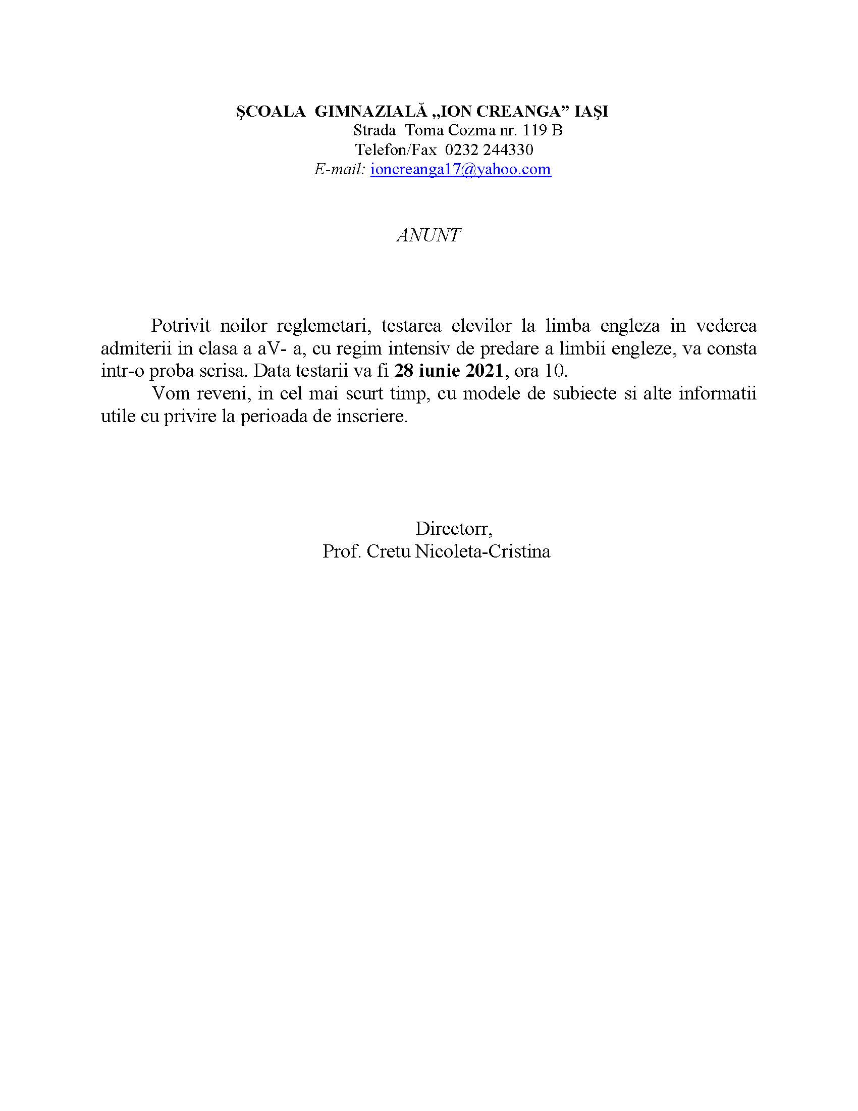 ANUNT